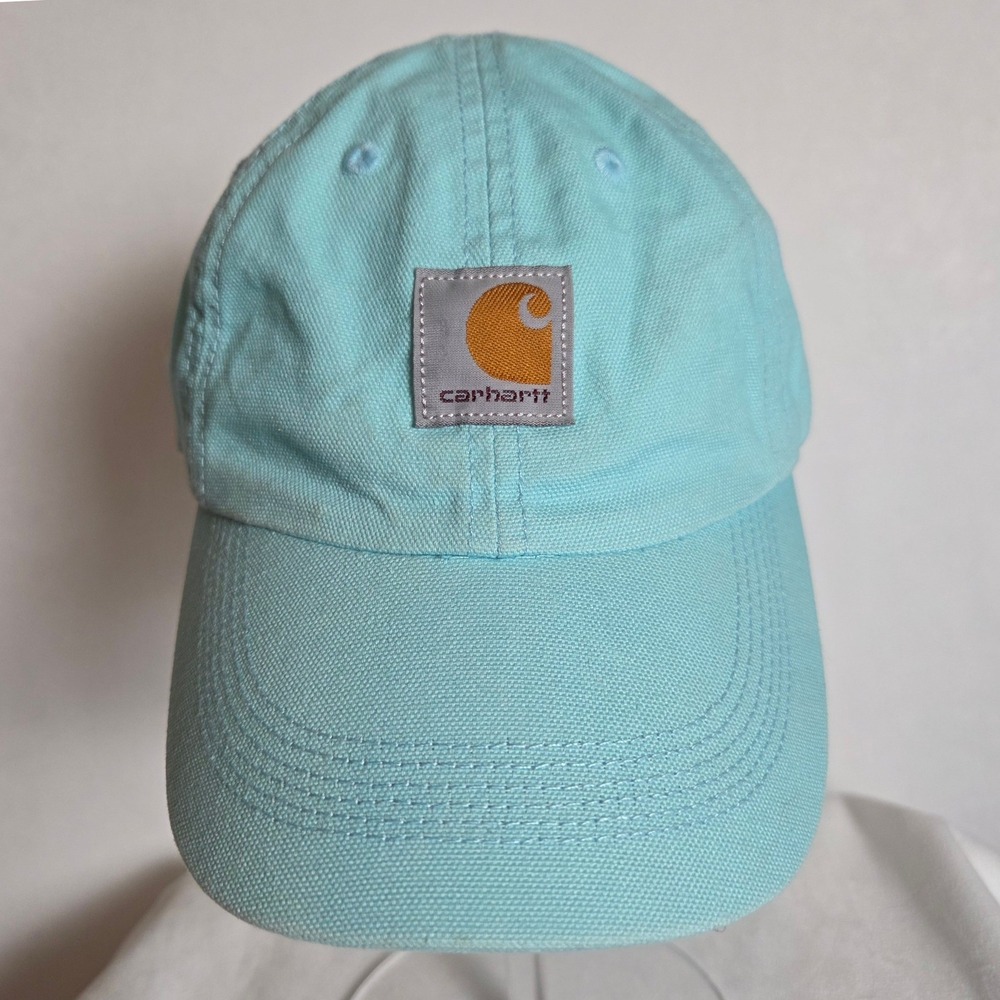Carhartt Kids Canvas Baseball Cap Aqua Blue Adjustable Hat‎ One Size Outdoors